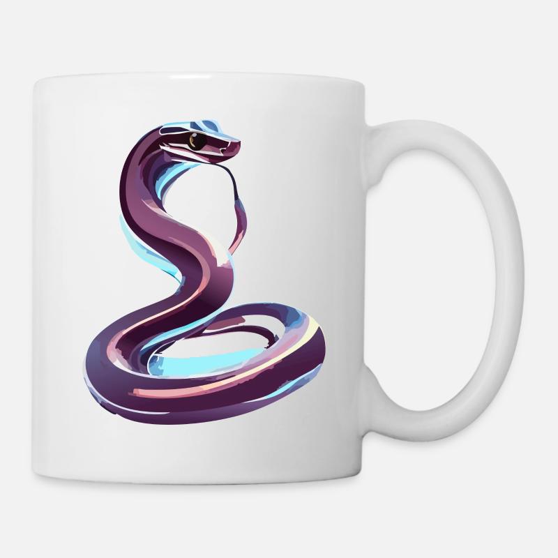 Chrom Schlange - Tasse - Weiß