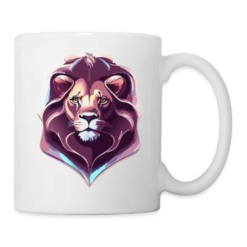 Chrom Königlicher Löwe - Tasse - Weiß - Rechts