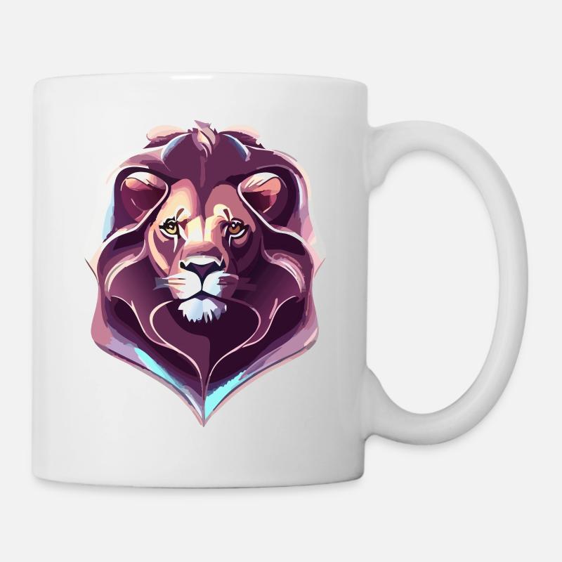 Lion royal chromé - Mug blanc - blanc