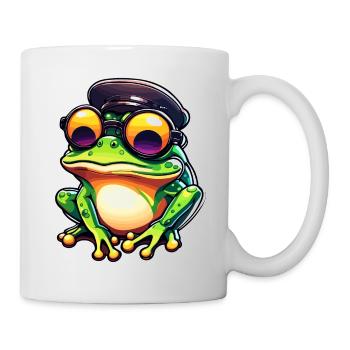 Frosch / Tier / Quack / Kröte / Teich / hüpfen - Tasse - Weiß - Rechts