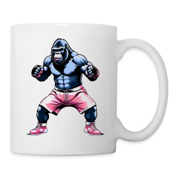 Boxing Gorilla Boxer - Mug - white - Right