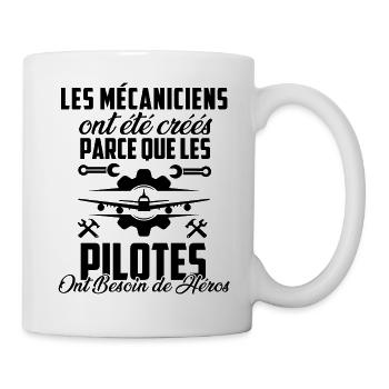 les mécaniciens sont des super héros 1 - Mug blanc - blanc - Droite