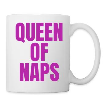 Colourful queen of naps, funny napping slogan - Mug - white - Right
