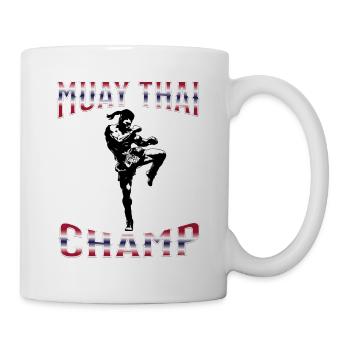 Muay Thai Boxing Muay Thai - Tasse - Weiß - Rechts