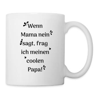 lustige Sprüche - cooler Papa - Tasse - Weiß - Rechts