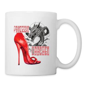 Frau - Prinzessen die den Drachen selber tötet - Tasse - Weiß - Rechts