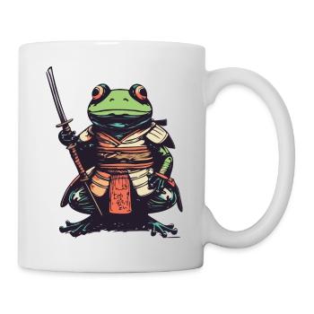 Grenouille avec katana - Mug blanc - blanc - Droite