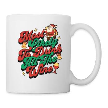 Most Likely To Drink All The Wine Christmas Fun - Mug - white - Right