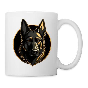 German Shepherd Deutscher Schäferhund Logo - Mug - white - Right