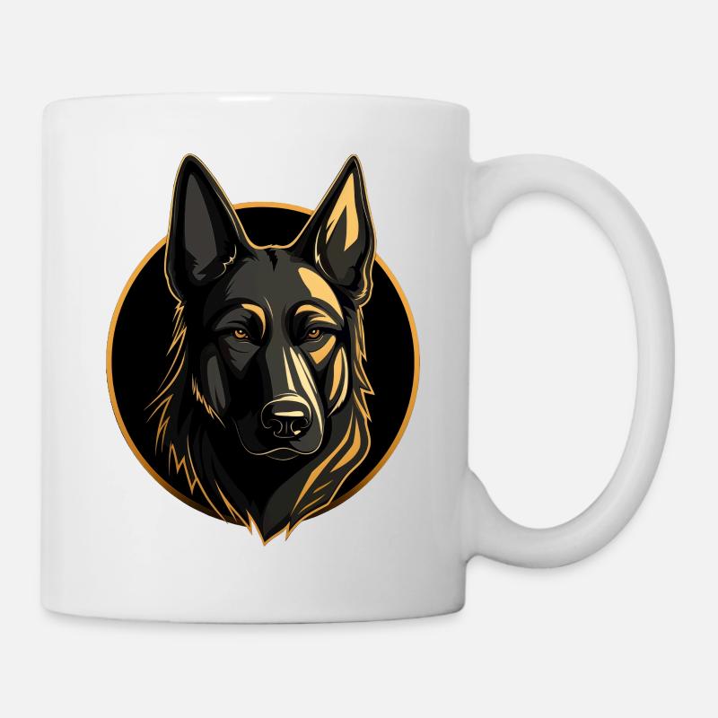Berger allemand Deutscher Schäferhund Logo - Mug blanc - blanc