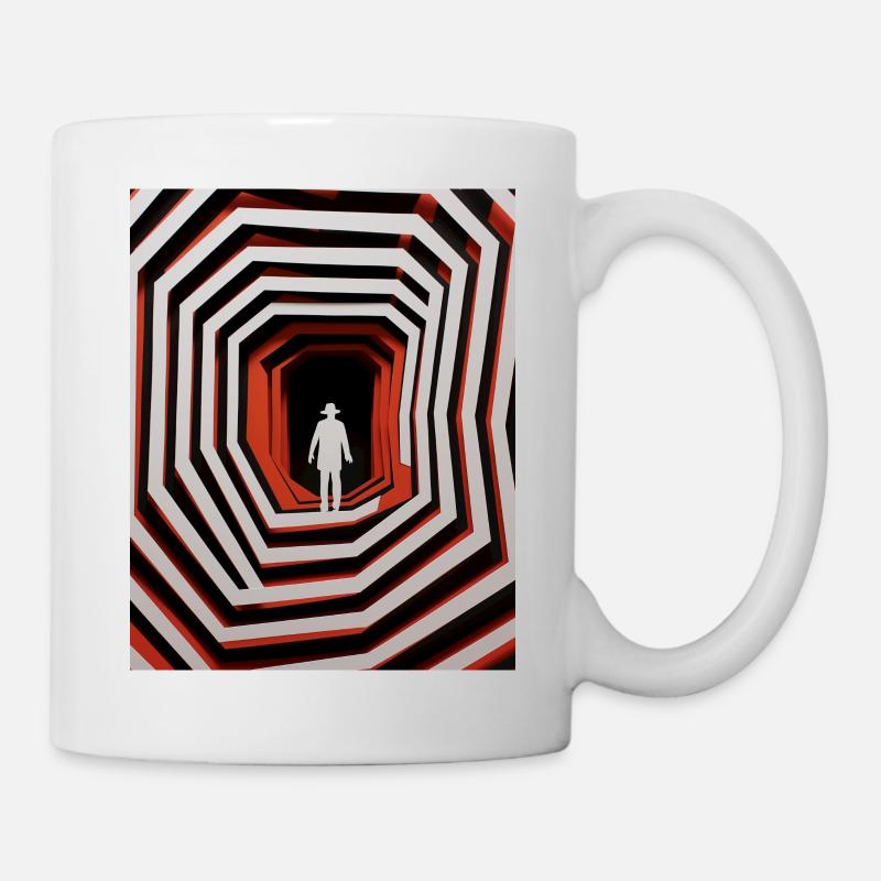 Scherenschnitt Schwindel - Tasse - Weiß