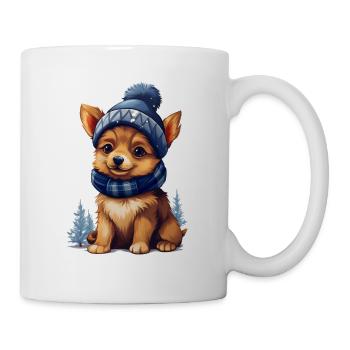 Man's best friend in winter - Mug - white - Right