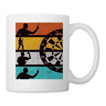 DART PLAYER RETRO DESIGN - Mug - white - Right