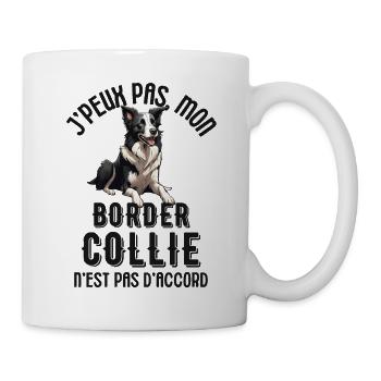 Mon Border collie n est pas d accord 2 - Mug blanc - blanc - Droite
