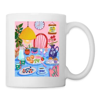 Breakfast At The Table - Tasse - Weiß - Rechts