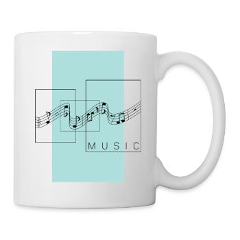 Musique. Mélodie et le style géométrique. - Mug blanc - blanc - Droite