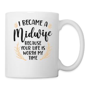 Infirmière sage-femme accoucheuse I - Mug blanc - blanc - Droite