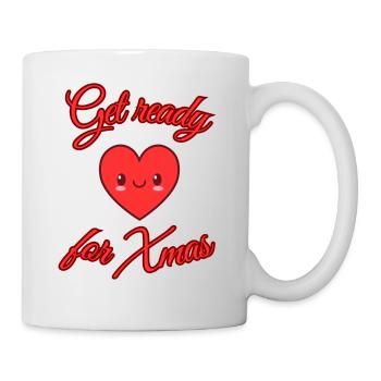 Get Ready for Christmas - Heart Design - Mug - white - Right