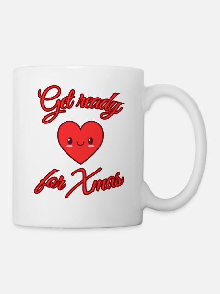 Préparez-vous pour Noël - Heart Design - Mug blanc - blanc