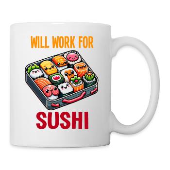 Funktioniert für Sushi - Tasse - Weiß - Rechts