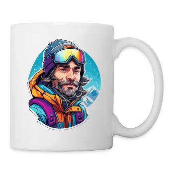 Snowboarder / Sports d’hiver / Piste / Neige / Alpes - Mug blanc - blanc - Droite
