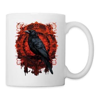 Mythologie nordischer Rabe - Tasse - Weiß - Rechts