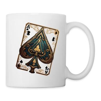 Spades / Playing Card / Poker / Symbol / Black / Skat - Mug - white - Right