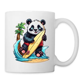Panda / Tier / Zoo / Bambus / Wild / Kindlich - Tasse - Weiß - Rechts