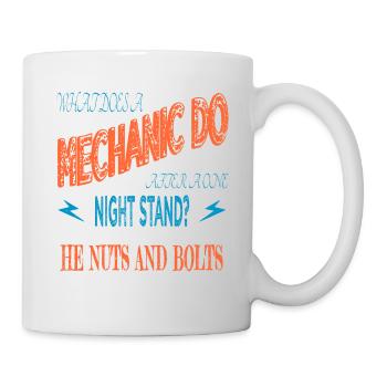 humor birthday wrench baseballtshirt automobile - Tasse - Weiß - Rechts