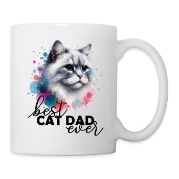 Bester Katzenpapa Katze - Tasse - Weiß - Rechts