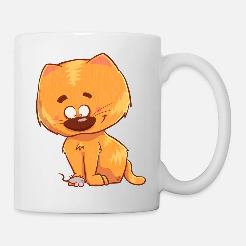 Cat, orange and cute - Mug - white