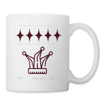 Jester Jukka print for paintball teams, barbwire - Mug - white - Right
