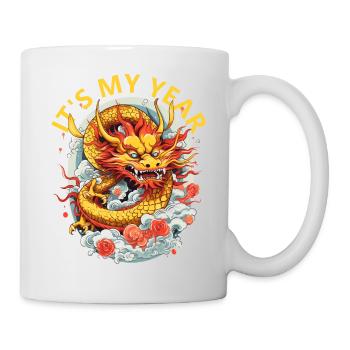 Year Of The Dragon Happy Chinese New Year 2024 - Tasse - Weiß - Rechts