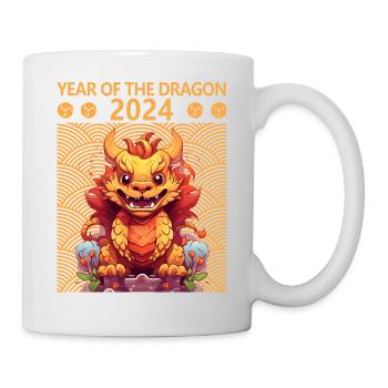 Year Of The Dragon Happy Chinese New Year 2024 - Tasse - Weiß - Rechts