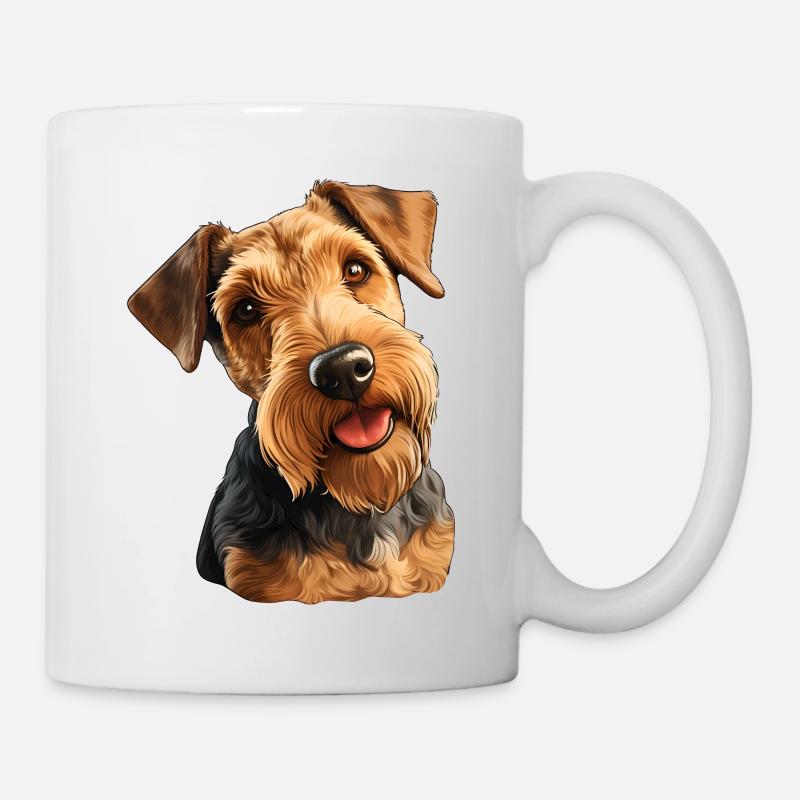 Welsh Terrier - Tasse - Weiß