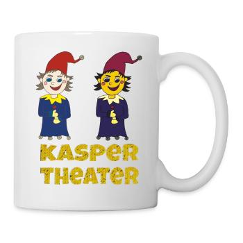 kaspertheater doppelt - Tasse - Weiß - Rechts
