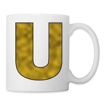 Letter U Gold - Mug - white - Right