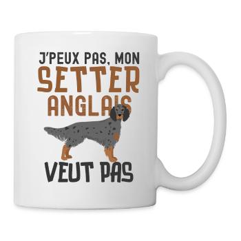 Setter anglais chien de race chien doux - Mug blanc - blanc - Droite