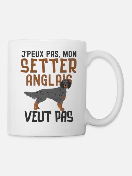 Setter anglais chien de race chien doux - Mug blanc - blanc