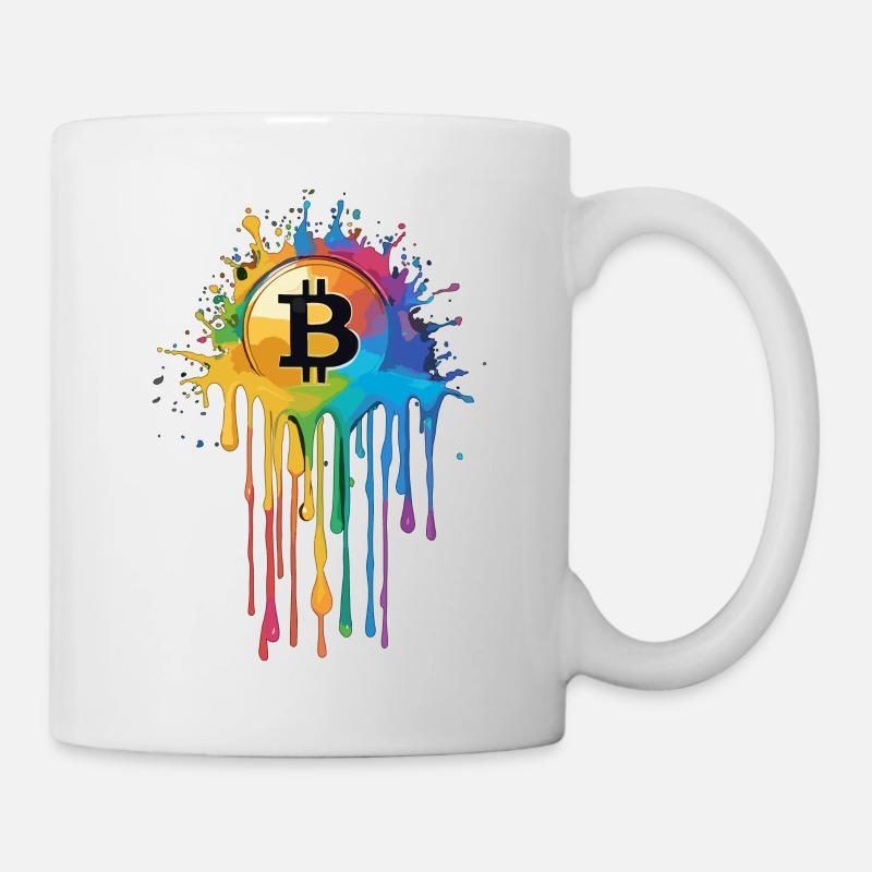 Colorful Bitcoin - Tasse - Weiß
