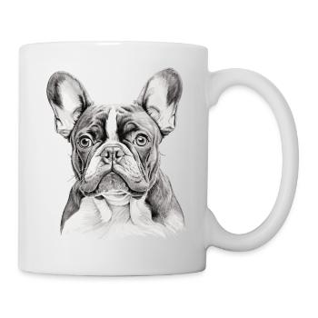 franz bulldogge drawn - Tasse - Weiß - Rechts