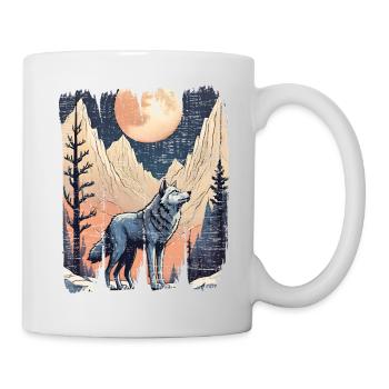 Wolf Mountains Full Moon Forest - Mug - white - Right