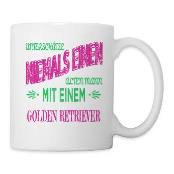 großvater spaß enkelin lustig schwangerschaft - Tasse - Weiß - Rechts