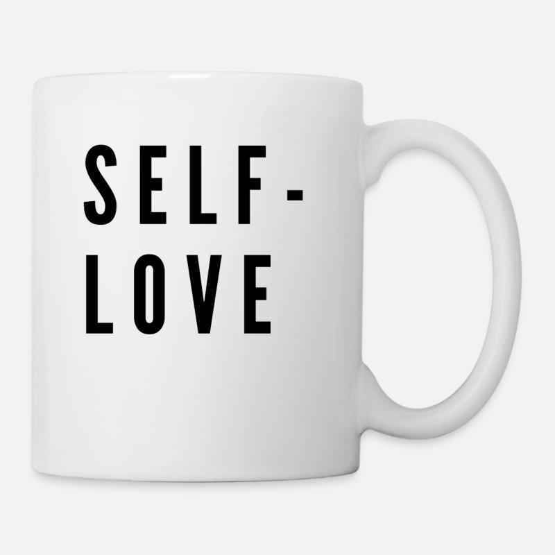 SELF LOVE - Clean Ästhetik Design - GYM - Tasse - Weiß