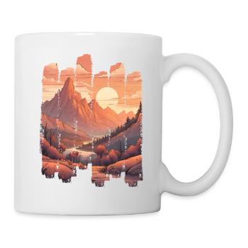 Naturlandschaft Sunset Mountains - Tasse - Weiß - Rechts