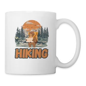 Hiking Brown bear Explorer - Mug - white - Right
