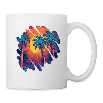 Été Plage mer vacances - Mug blanc - blanc - Droite