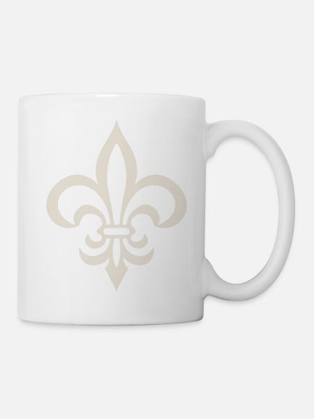 Clean French lily Logo - Mug - white