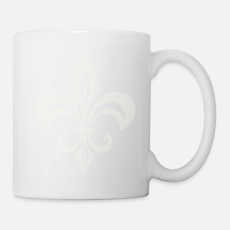 Ornement de lys Français - Mug blanc - blanc
