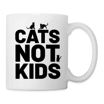 Les chats, pas les enfants, les dictons de chat - Mug blanc - blanc - Droite
